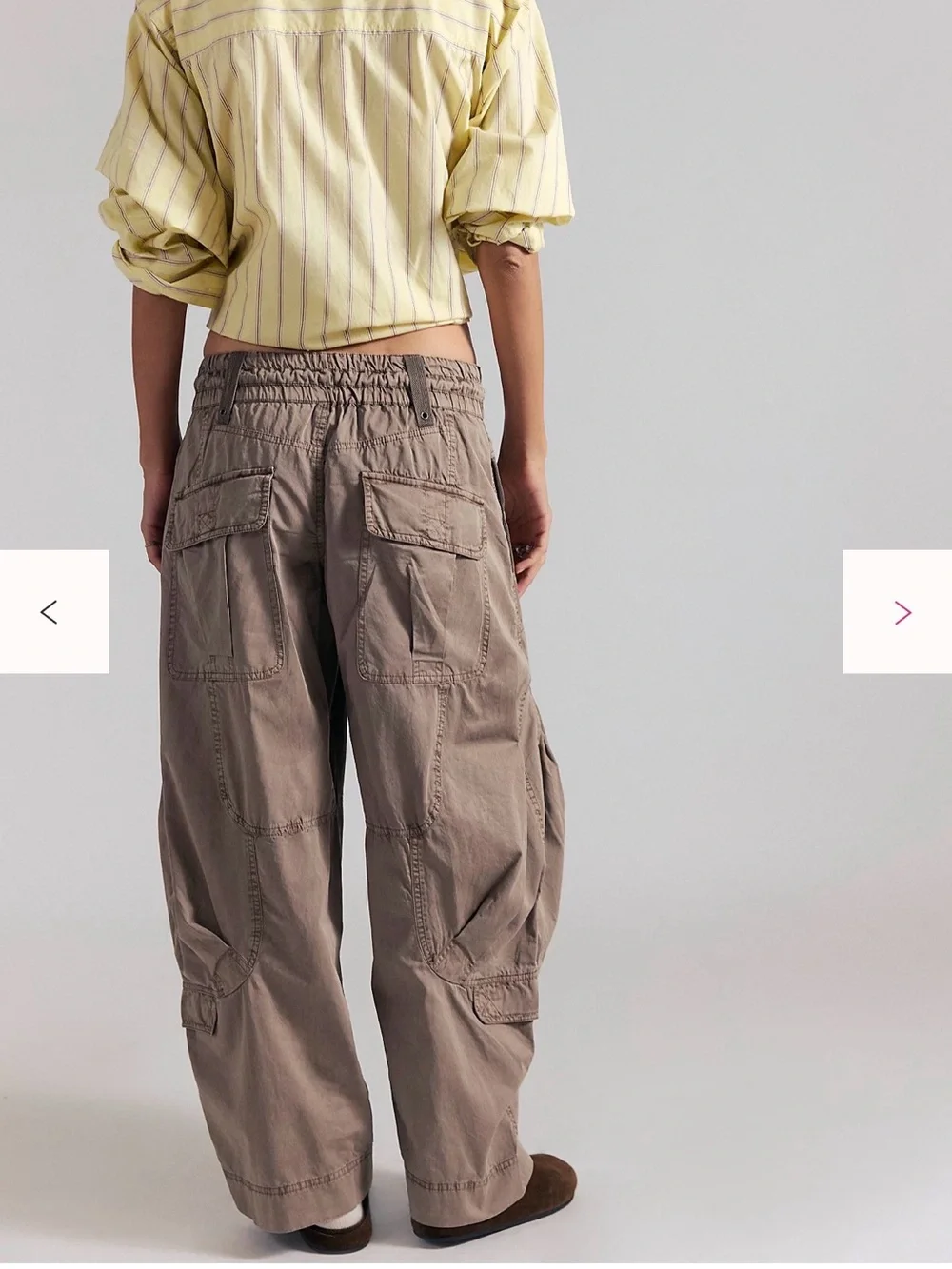 Free People We The Free Onset Pull-On Cargo Pants Small Color: Dusted Cocoa NWT - Picture 3 of 6